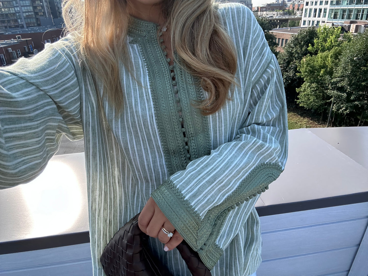 ZAYTOUNA - Moroccan inspired cropped blouse