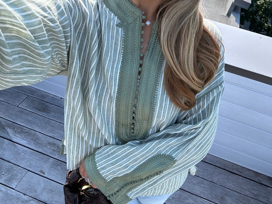 ZAYTOUNA - Moroccan inspired cropped blouse